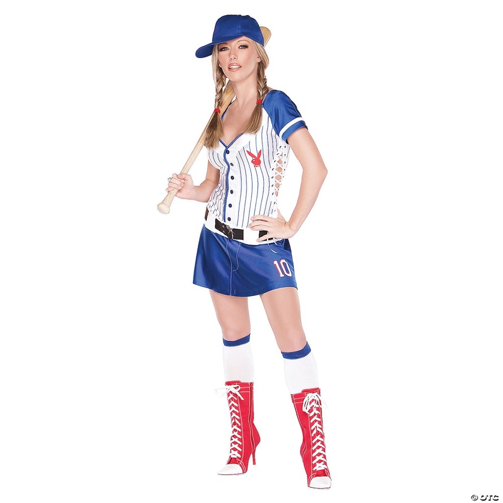 PLAYBOY Blue and White Baseball Costume